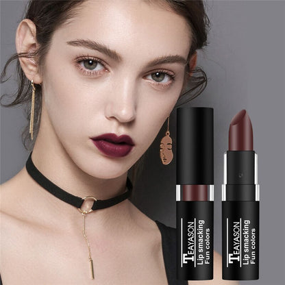 Hot Sale Waterproof Velvet Matte Black White Lipstick Lasting Pigment Green Purple Lipstick Christmas Halloween Party Lip Makeup