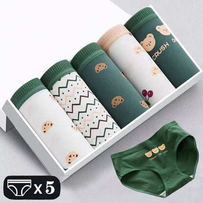 M-2XL Women's Underwear Cute Cotton Panties Briefs For Girl Ladies Lingerie Cartoon Girls Pink Pantys Underpants Thongs