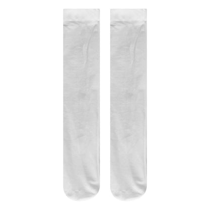 Woman Stockings Cute Black White Lolita Long Socks Solid Color Knee High Socks Fashion Girls Kawaii Cosplay Nylon Socks