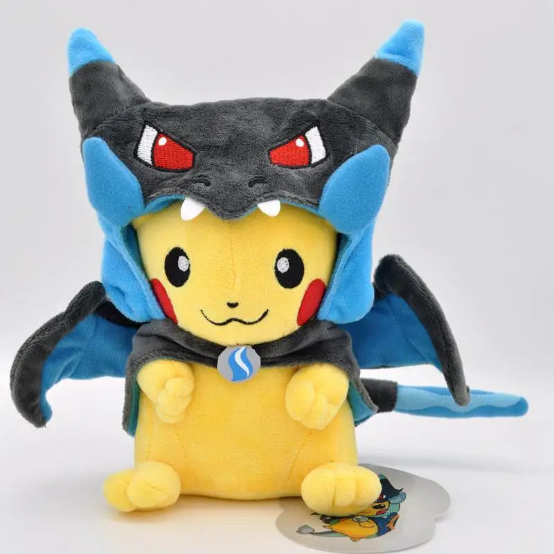 Cartoon Pokemon Pikachu Cross Dressing Series Children Plush Stuffed Doll Cosplay Charizard Snorlax Sableye Cute Kawaii Kids Toy