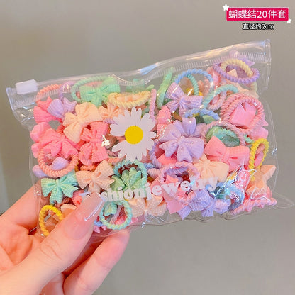 20/10Pcs Cute Rubber Bands for Children Will Not Harm Hair with Good Elasticity. Girl Baby Headbands and Curly Hair Accessories