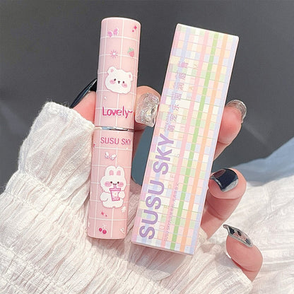 6 Colors Colored Lipstick Moisturizing Lip Gloss Waterproof Long Lasting Not Stick Cup Lip Tinted Women Beauty Cosmetics