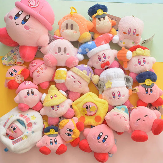 Cute Cartoon Star Kirby Plush Doll Toy Waddle Dee Doo Game Pink Kirby Bag Pendant Keychain Stuffed Toy Girls Holiday Gift