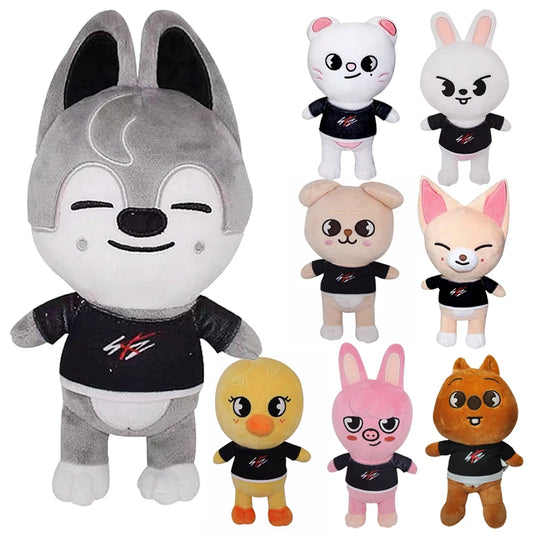 Skzoo Plush Toys 20cm Stray Kids Plush Wolf Chan Cartoon Stuffed Animal Plushies Doll Kawaii Companion for Kids Adults Fans Gift