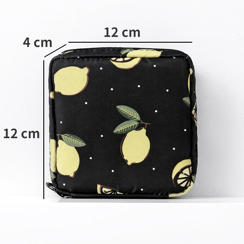 Women Tampon Storage Bag Cute Waterproof Sanitary Pad Organizer Bag Lipstick Key Earphone Data Cables Coin Purse Storage Bag