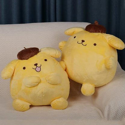 40-50cm Sanrio Pompompurin Stuffed Plush Toys Big Size Lovely Pillow Gift Kids Super Soft Pom Pom Purin Plushie Doll Room Decor