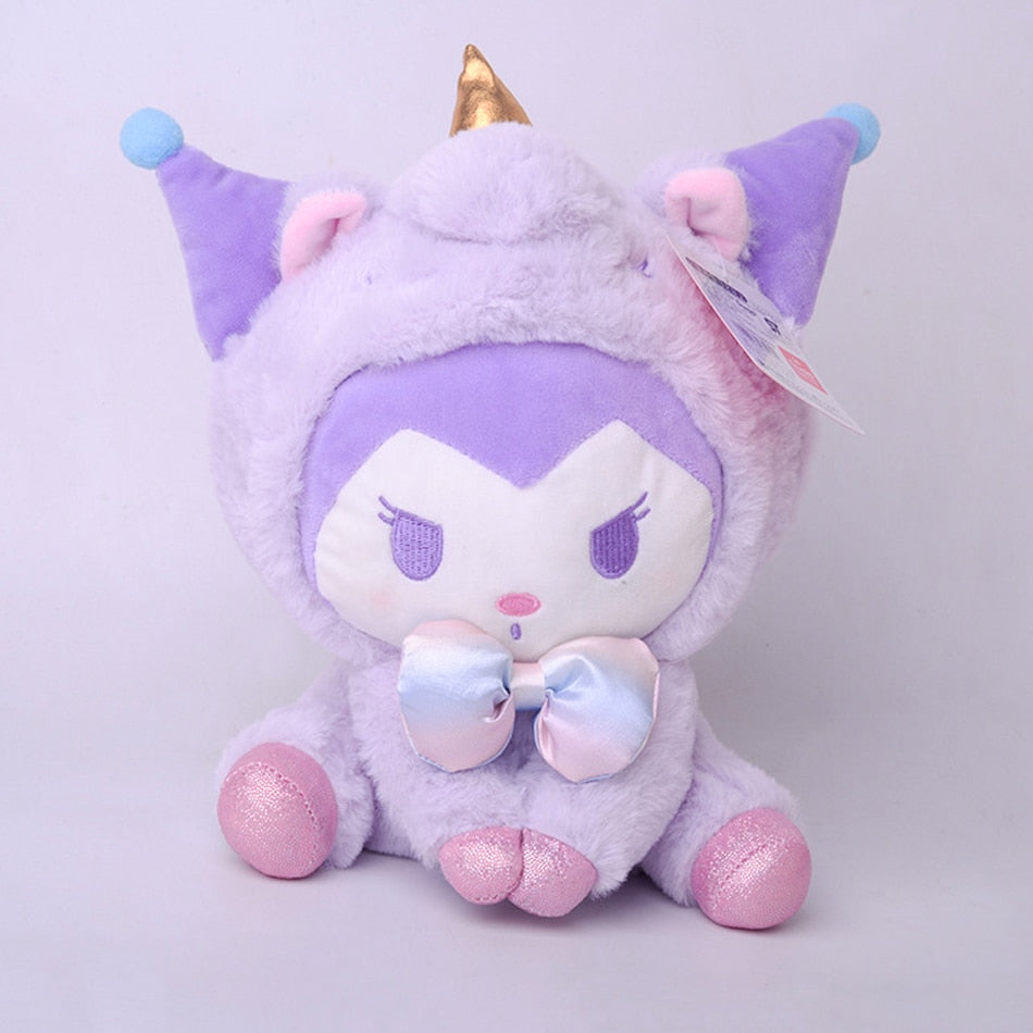 23cm Cartoon Stuffed Animals Kuromi My Melody Cinnamoroll Plush Toy Anime Kawaii Cute Soft Plushie Appease Girls Doll Toys Gifts