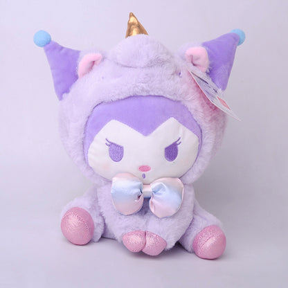 23cm Cartoon Stuffed Animals Kuromi My Melody Cinnamoroll Plush Toy Anime Kawaii Cute Soft Plushie Appease Girls Doll Toys Gifts