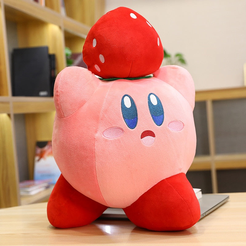 Star Kirby Plush Toys Pillow Cute Chef Love Strawberry Kirby Video Game Plush Doll Soft Stuffed Cartoon Sofa Cushion Birthday Gift for Kids