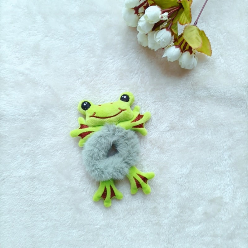 New Korean Cute Net Red Super Cute Girl Cartoon Doll Head Rope Female Hair Rope Three-dimensional Animal Hair Circle