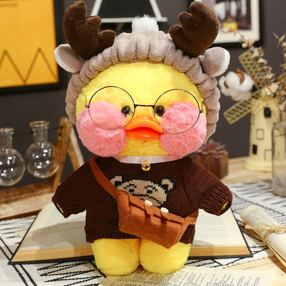 30cm Plush Pato Lalafanfan Duck Soft Toy Kawaii Stuffed Paper Duck Hug Cute Animal Plushies Toys for Kids Girls Christmas Gift