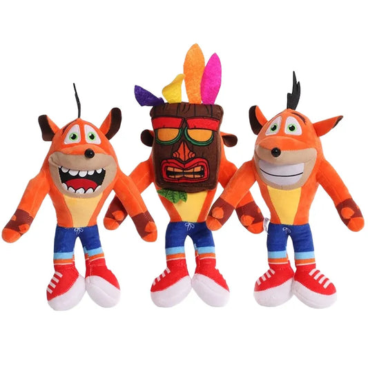 26cm Crash Bandicoot Plush Stuffed Toys Crazy Trilogy Series Video Game Figure Dolls Kawaii Children's Birthday Christmas Gifts Decor