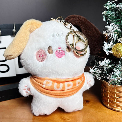 Kawaii Plush Keychain Bag Charm Cartoon Cute Mini Boba Tea Kitty Cat Stuffed Animal Plushies Soft Doll Car Trinket Key Chain Women Girls Keyring Kids Birthday Gifts