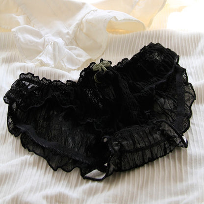 M-XL Women's Underwear Panty Cute Girls' Wool Ball Briefs Med Waist Seamless Underpants Lace Panties Female Lingerie