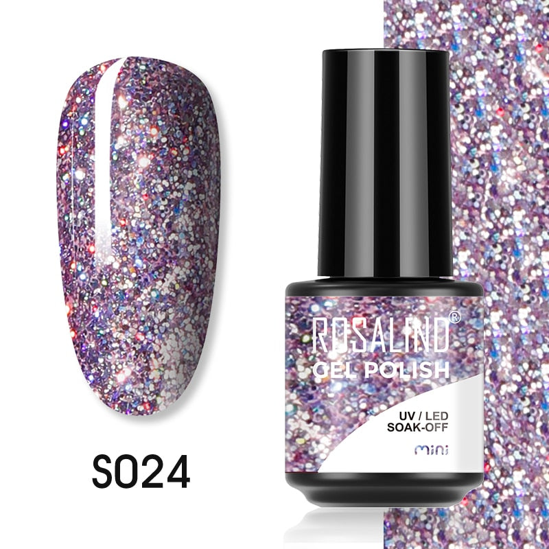 ROSALIND 7ML Gel Polish Glitter Nail Polish All For Nails Manicure Nails Art Base Top Coat UV Semi Permanent Gel Varnishes