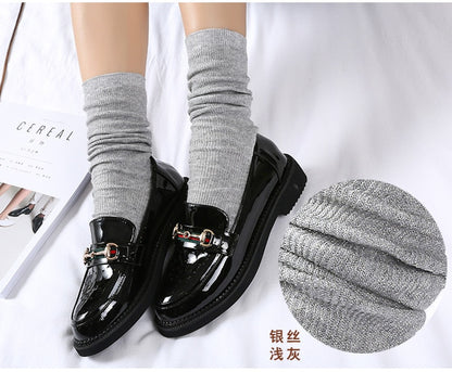 Bright Sparkling Women's socks Fashion Glitter Shiny Sock Sweet Cute golden silver socks Spring Autumn Breathable Soxs