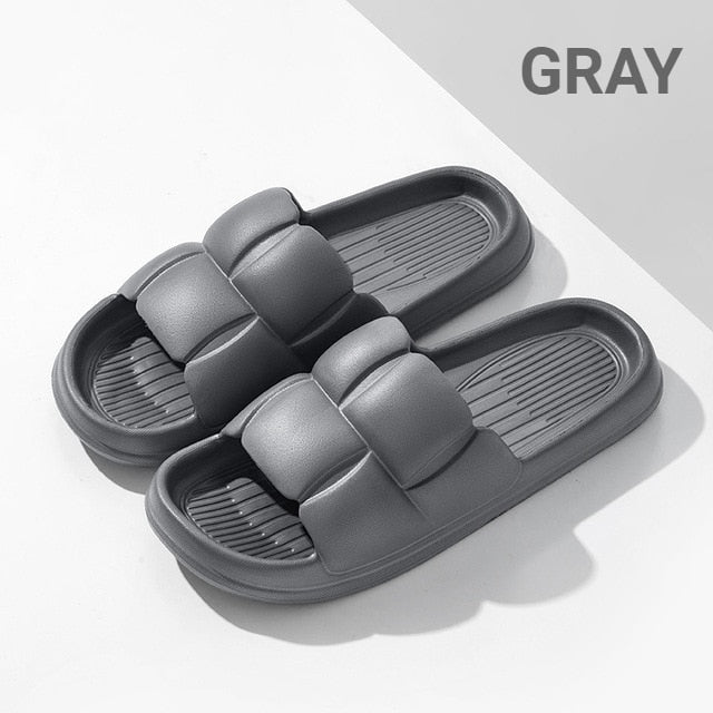 Summer Soft Shoes Cloud Slippers Indoor Mute Bathroom Anti-slip Slide Eva Beach Flip Flops Men Ladies Leisure Sandals