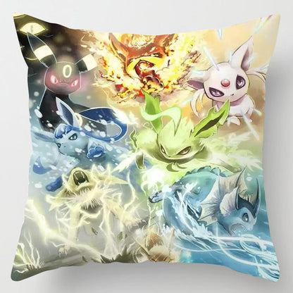 45x45cm Pokemon Cushion Cover Pikachu Meowth Poke Ball Charmander Kawaii Anime Pillowcase Anime Figure Decor Sofa Pillow Cover