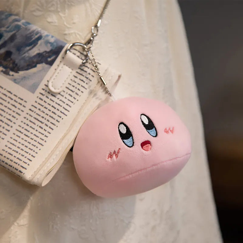 Pink Kirby Game Figures A Plushie Bag With 6 Pendant Dolls Pudding Pillow Toy Stuffed Animals Kawaii Plush Cushion For Gift