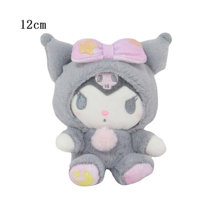 10-15cm Sanrio Plush Stuffed Animal Plushies Toys Cartoon Anime Figure Kuromi My Melody Cinnamoroll Cute Dolls Baby Birthday Gifts Kawali Decor