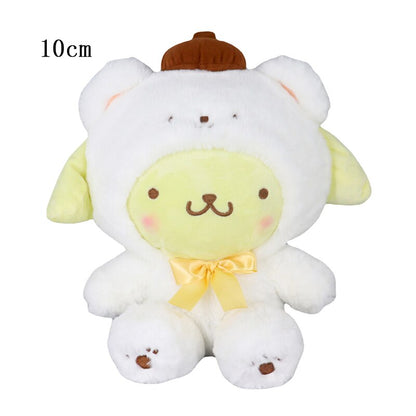 10-15cm Sanrio Plush Stuffed Animal Plushies Toys Cartoon Anime Figure Kuromi My Melody Cinnamoroll Cute Dolls Baby Birthday Gifts Kawali Decor