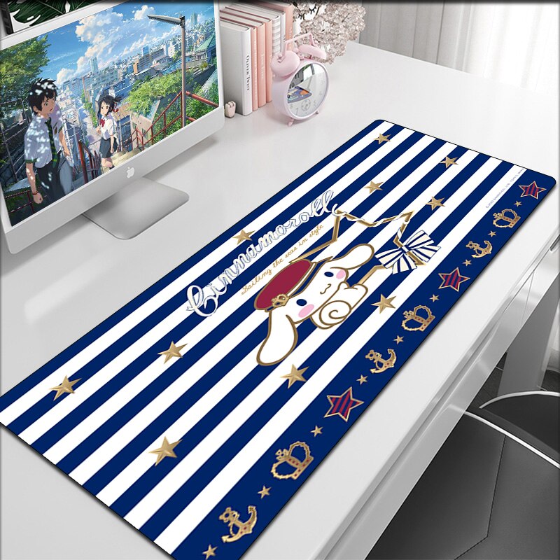 Mouse Pad Gaming Cinnamorol Deskmat Cute 900x400 Kawaii Computer Accessories Desk Mat Pads Gamer Large Carpet Mousepad Game Mats