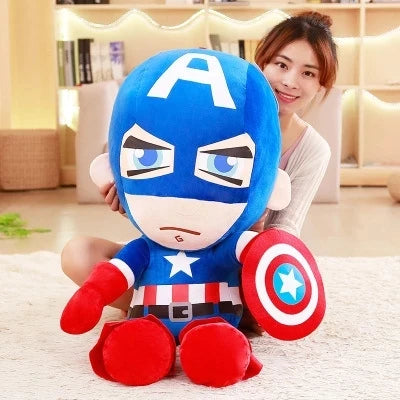 27/40cm Big Soft Stuffed Captain America Iron Man Spiderman Disney Plush Toys Movie Dolls Christmas Gifts for Kids