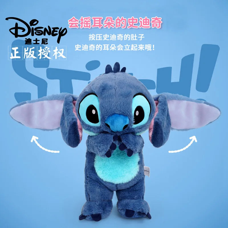 Genuine Disney Lilo & Stitch Plush Toy Doll Sitting Stitch Stuffed Soft Toy Car Pillow Comforting Toy Kids Xmas Birthday Gift