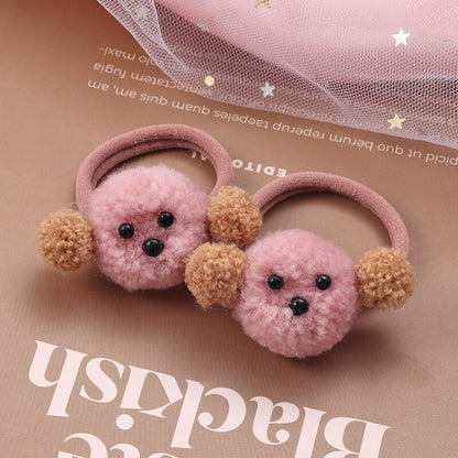 2Pcs New Cartoon Animals Hair bands Girls Nylon Elastic Rubber Band Hair Ring Headbands Cute Kids Headwear Hair accessories Gift