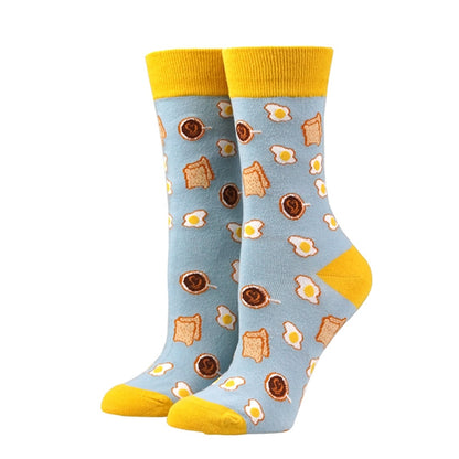 Cute Women Socks Cartoon Animal Food Fruit Socks  Kawaii Funny  Trendy Socks Happy Harajuku Casual Socks Autumn Spring Stocking