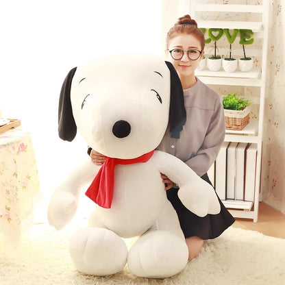 GIANT Snoopy Plush Toy 65cm Charlie Brown Puppy Dog Stuffed Doll Kawaii Room Decor Window Cushion Sofa Pillow Xmas Gift For Kids