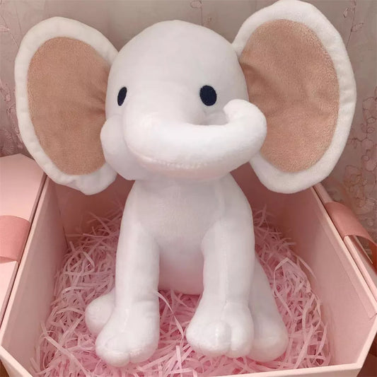Elephant Plush Toy 25cm Stuffed Animal Baby Plushies Pink Gray Blue Purple Room Decor Soft Dolls Cute Kawaii Child Kids Birthday Graduation Gift