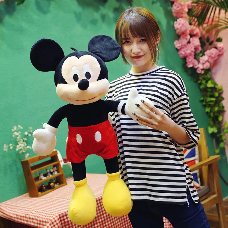 Mickey Mouse Stuffed Animals Big Giant Disney Plushies Minnie Mouse Plush Toys Cartoon Soft Dolls Cute Kids Children Birthday Gift