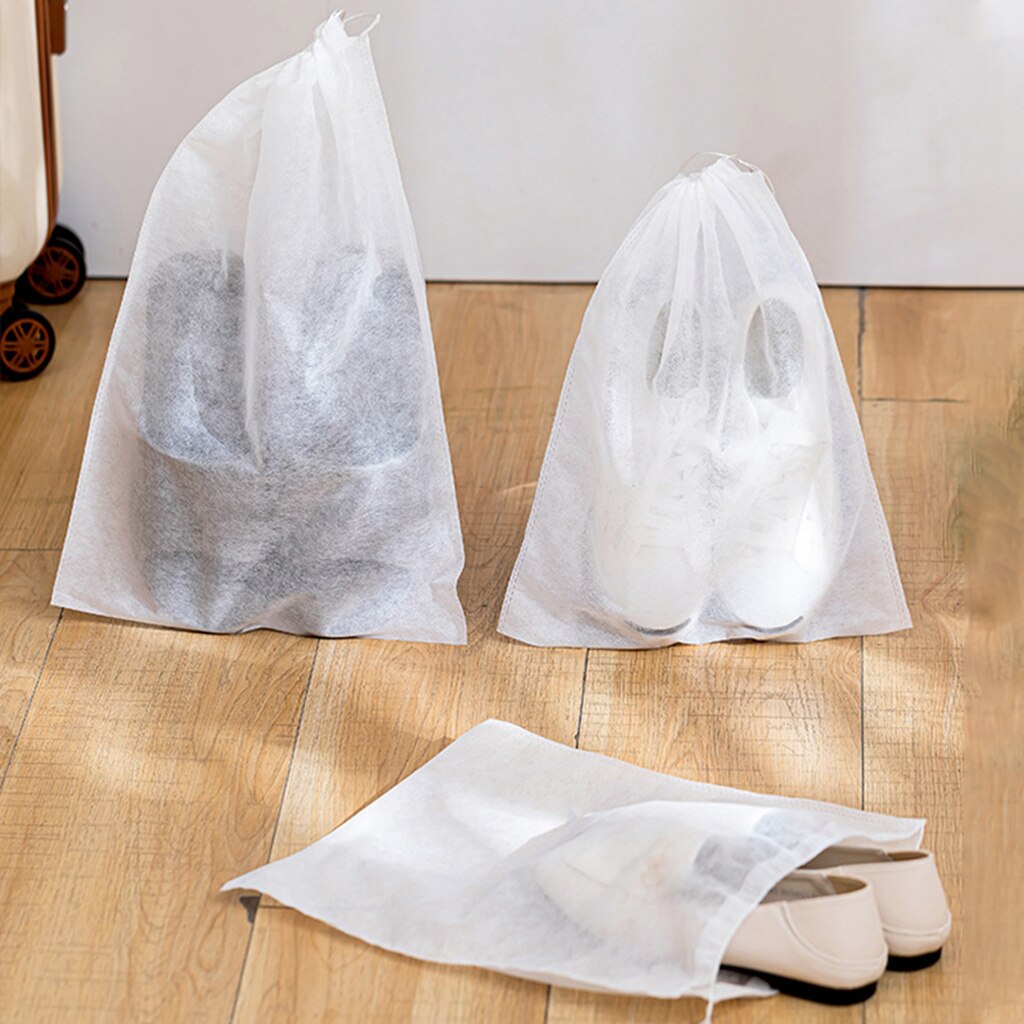 10pcs Shoes Storage Bag Closet Organizer Non-woven Travel Portable Bag Waterproof Pocket Clothing Classified Hanging Bags