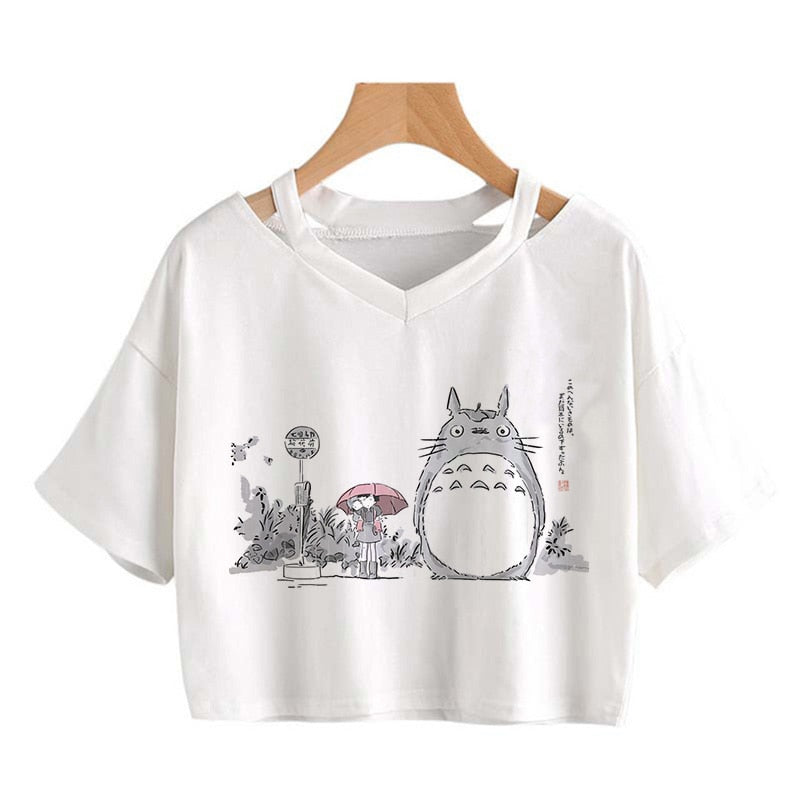 Kawaii cat Harajuku Funny Cartoon T Shirt Women Cute Anime Graphic Vintage T-shirt 90s Ullzang Tshirt Fashion Top Tees Female