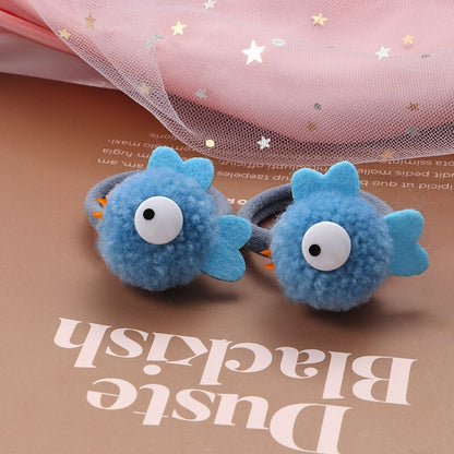 2Pcs New Cartoon Animals Hair bands Girls Nylon Elastic Rubber Band Hair Ring Headbands Cute Kids Headwear Hair accessories Gift