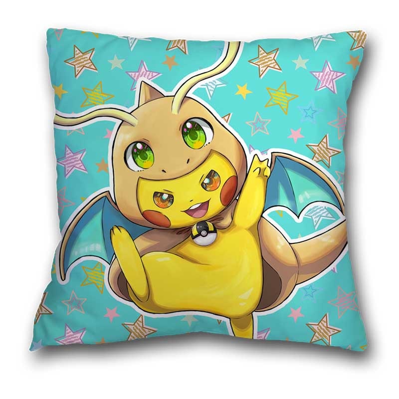 45x45cm Pokemon Cushion Cover Pikachu Meowth Poke Ball Charmander Kawaii Anime Pillowcase Anime Figure Decor Sofa Pillow Cover