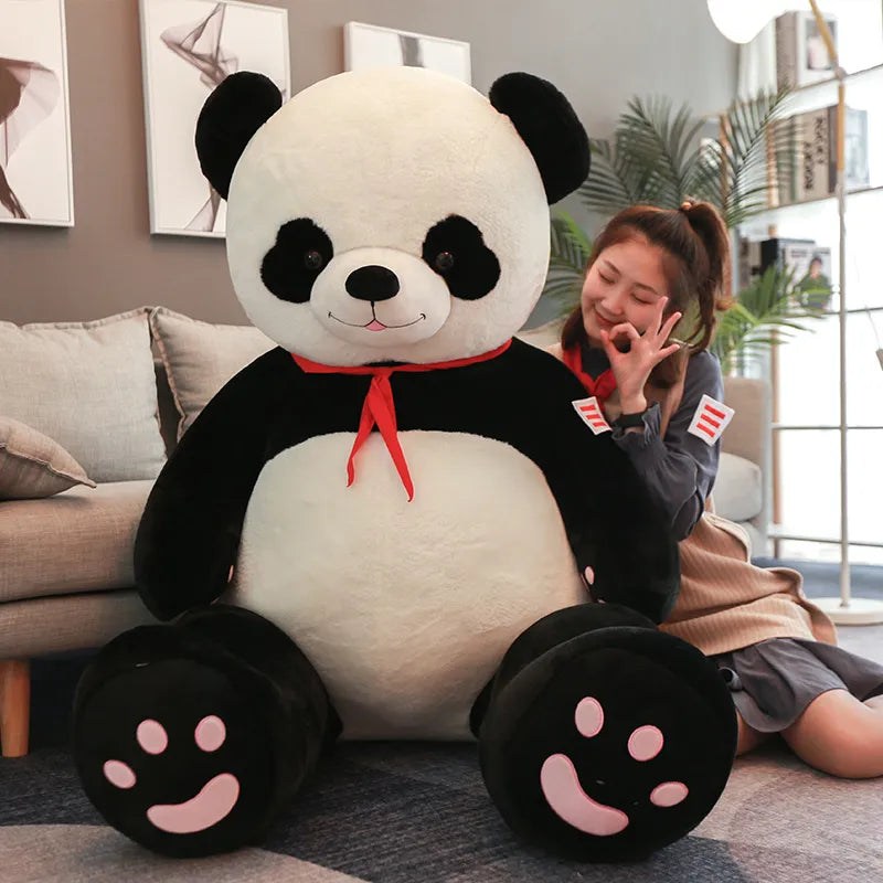 80/100cm Giant Size Cute Panda Plush Toys Animal Stuffed Dolls Soft Pillow Cushion Bear Doll For Boys GIRL  Present Gift