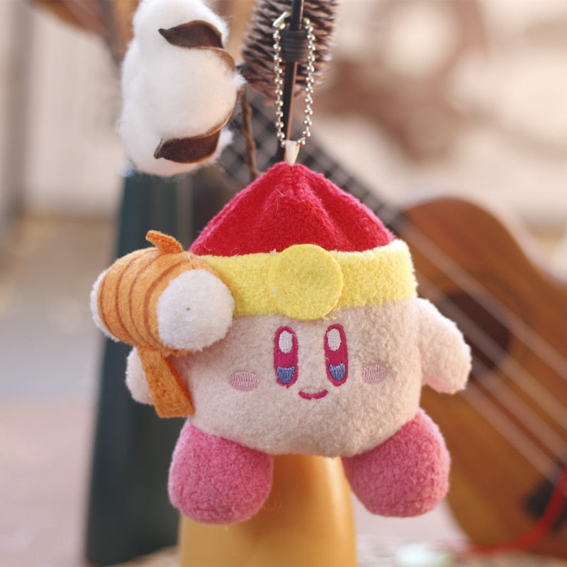 Star Kirby Plush Toys Video Game Cartoon Doll Pendant Kawaii Anime Soft Stuffed Keychain Birthday Gift  For Children Girls