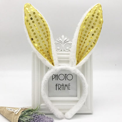 Cute Plush Bunny Ears Hair Bands Soft Rabbite Ears Easter Adult Headbands for Women Girls Anime Cosplay Party Hair Accessories