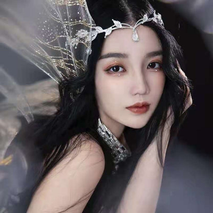 Fashionable Elf Crown, The Eyebrows, The Heart, The Ethnic Style, The Forehead, The Oriental Gentle and Elegant Hair Band