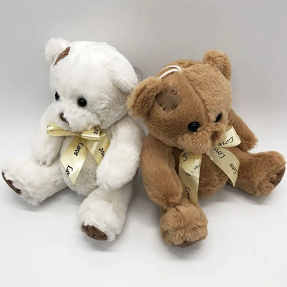 18CM Stuffed Teddy Bear Dolls Patch Bears Three Colors Plush Toys Best Gift for Girl Toy Boy Wedding Gifts