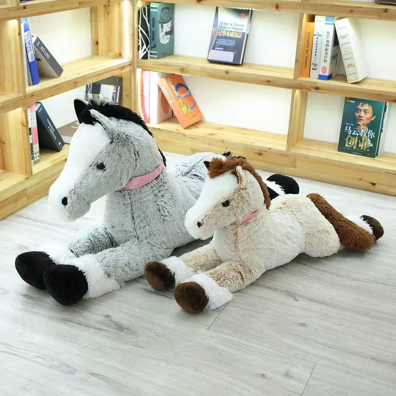 90-120CM Giant Size Cartoon Horse Plush Toys Stuffed Animal Doll Boys Girls Birthday Gift Home