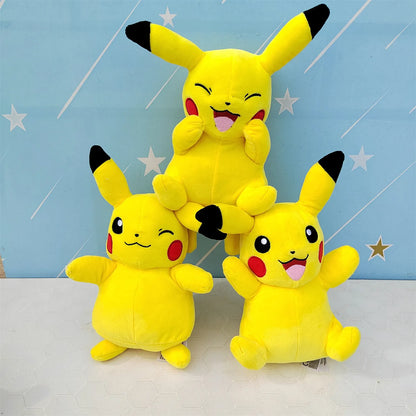 Pokemon Kawaii Pikachu Stuffed Toys Cartoon & Cute Plush Dolls Throw Pillow Birthday Gift For Kids Friends Boys Home Decoration