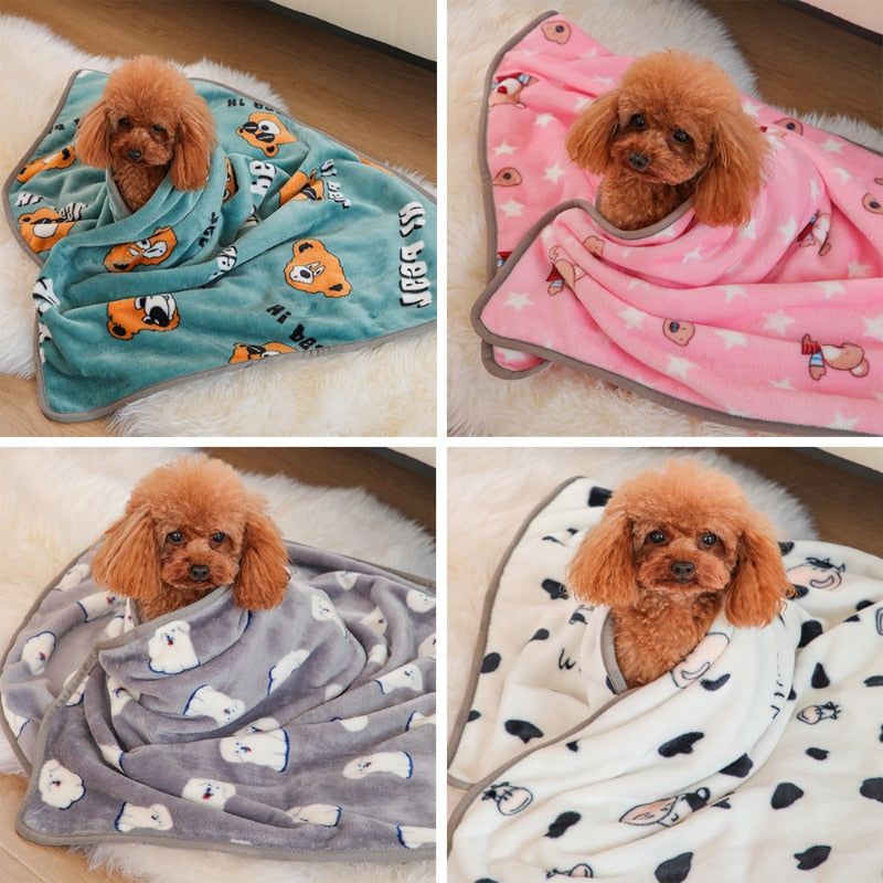 New Soft Pet Blanket Spring Warm Dog Bed Blanket Cute Pet Sheets Warm Mat Comfortable Cat Dog Pad Blanket Pet Accessories