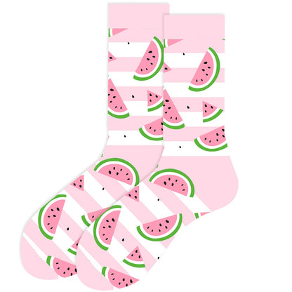 Cute Women Socks Cartoon Animal Food Fruit Socks  Kawaii Funny  Trendy Socks Happy Harajuku Casual Socks Autumn Spring Stocking