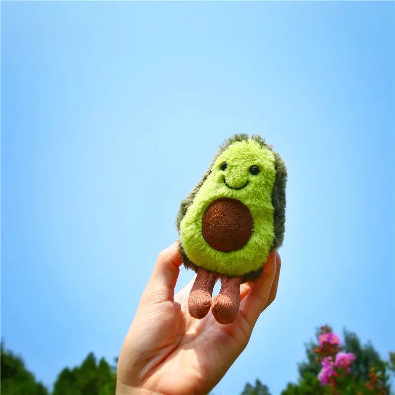 Avocado Keychain Fruits Stuffed Plush Toy Filled Doll Key Ring Cushion Pillow Child Christmas Gift Girl Kawaii Bag Pendant