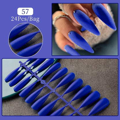 24pcs Sweet Summer Fake Nails Patches Pink Glitter Nude Press on Nails Women Wearable Nail Art Stickers Full Finished False Nail