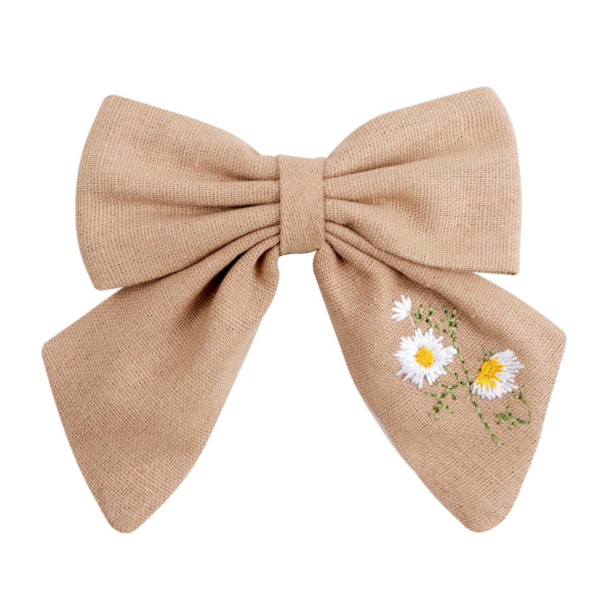 Fashion Embroidery Bows Hair Clips Solid Hairpins For Girls Handmade Ribbon Barrettes Kids Butterfly Hair Pin Korean Headwear