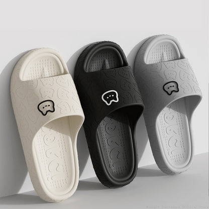 Cute Cat Print Women Slippers Home Indoor Slides Men Women Flat Slippers Cartoon Non-Slip Outdoor Beach Slides Shoes Shower